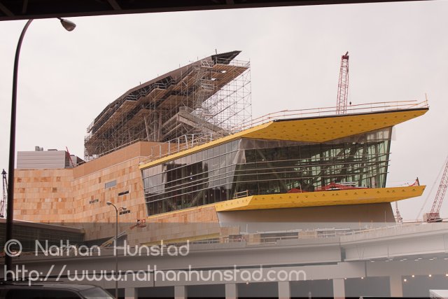 Construction on Target Field, the new Twins stadium, in downtown Minneapolis.